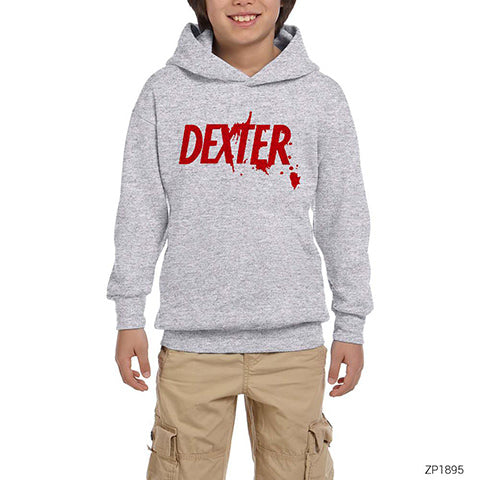 Dexter Splash Gri Çocuk Kapşonlu Sweatshirt