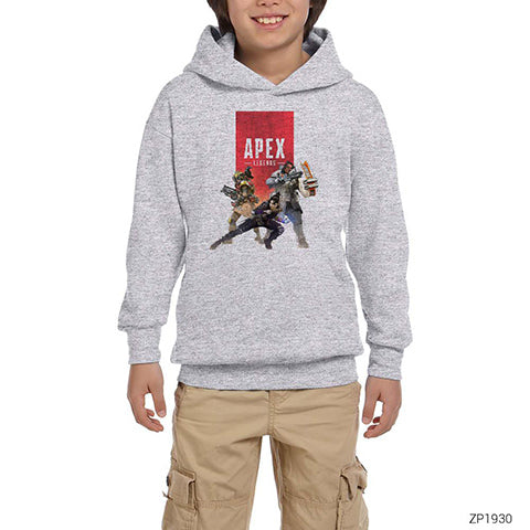 Apex Legends Energy Team Gri Çocuk Kapşonlu Sweatshirt