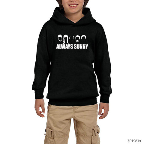 Its Always Sunny in Philadelphi Siyah Çocuk Kapşonlu Sweatshirt