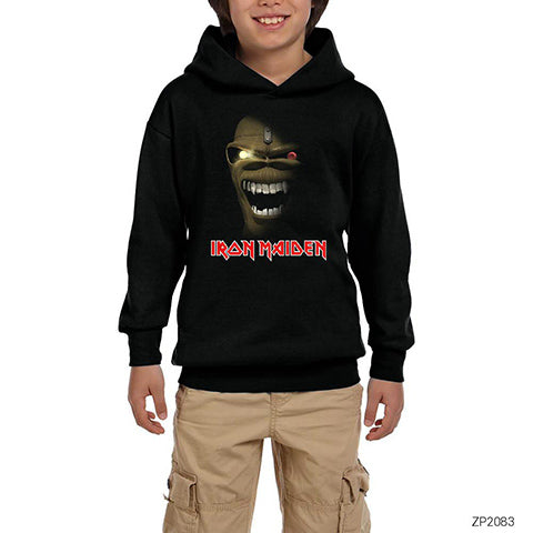 Iron Maiden Eddie Siyah Çocuk Kapşonlu Sweatshirt