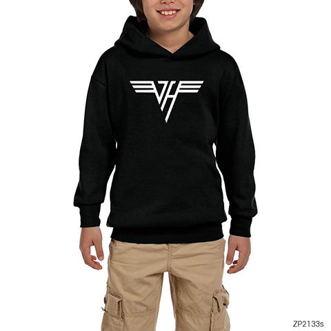 Van Halen Logo Classic Siyah Çocuk Kapşonlu Sweatshirt