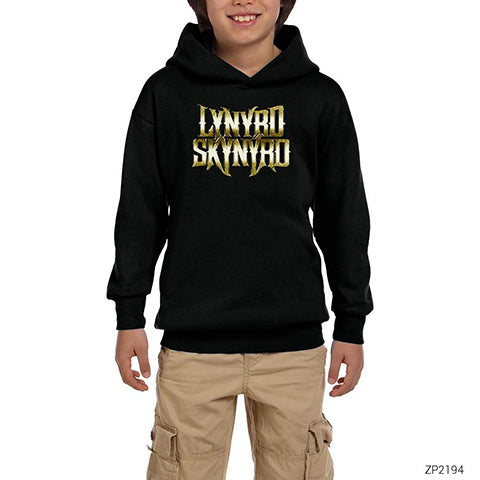 Lynyrd Skynyrd Siyah Çocuk Kapşonlu Sweatshirt