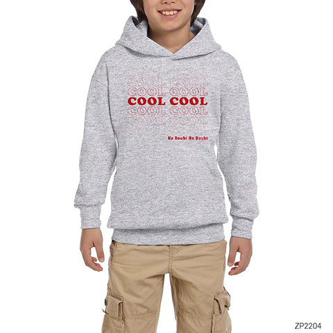 No Doubt Cool Gri Çocuk Kapşonlu Sweatshirt