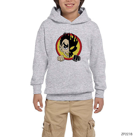 The Offspring Man and Ghost Gri Çocuk Kapşonlu Sweatshirt