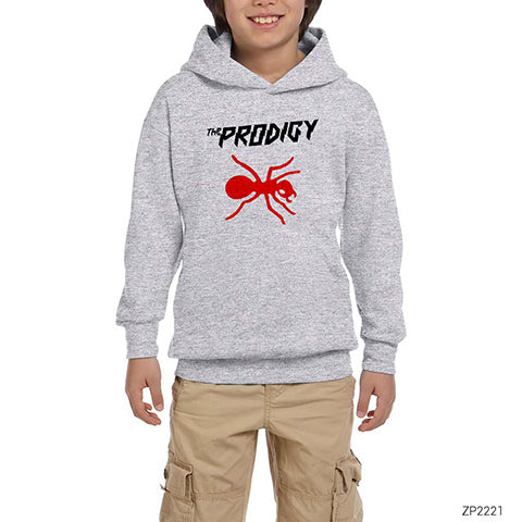 The Prodigy Ant 3 Gri Çocuk Kapşonlu Sweatshirt