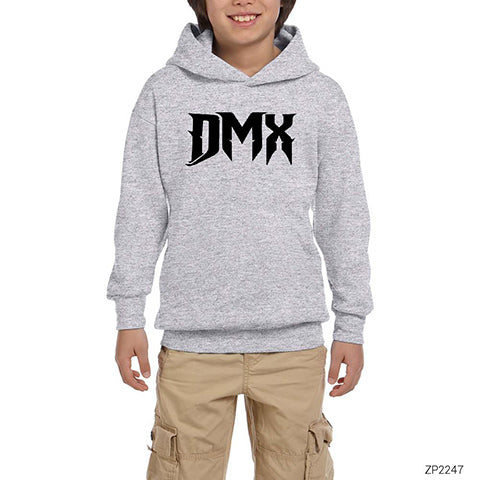 Dmx Logo Gri Çocuk Kapşonlu Sweatshirt