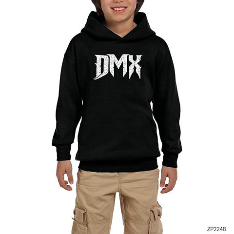 Dmx Logo 2 Siyah Çocuk Kapşonlu Sweatshirt