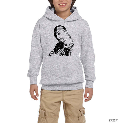 Snoop Dogg Man Gri Çocuk Kapşonlu Sweatshirt