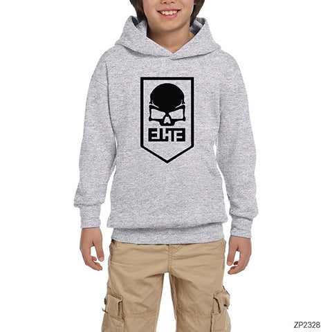 Call of Duty Elite Gri Çocuk Kapşonlu Sweatshirt