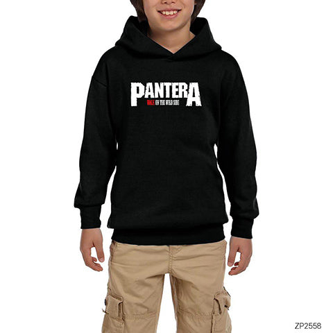 Pantera Walk on the Wild Side Siyah Çocuk Kapşonlu Sweatshirt