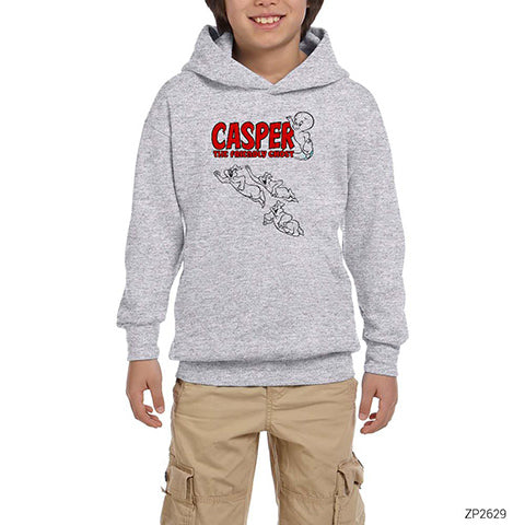 Casper's Uncles Gri Çocuk Kapşonlu Sweatshirt