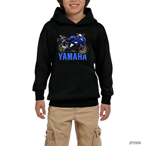 Yamaha R6 Siyah Çocuk Kapşonlu Sweatshirt