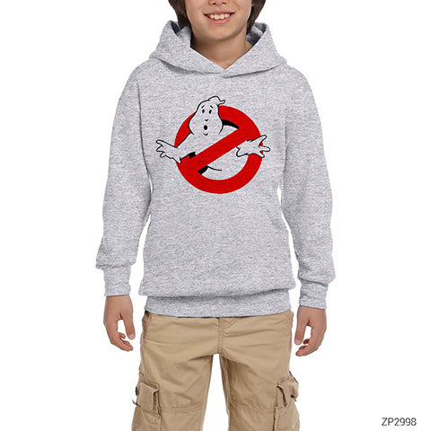 Ghostbusters Light Gri Çocuk Kapşonlu Sweatshirt