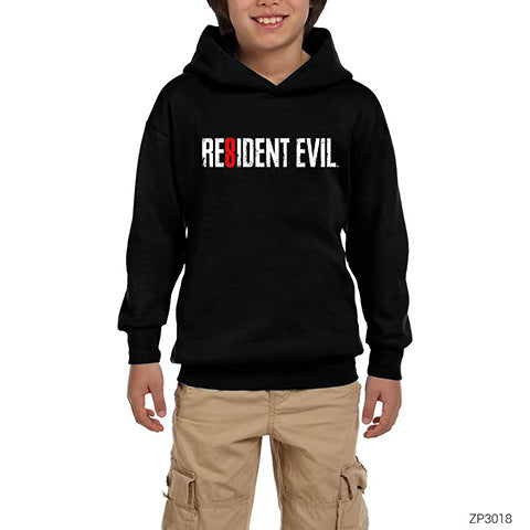 Resident Evil 8 Siyah Çocuk Kapşonlu Sweatshirt