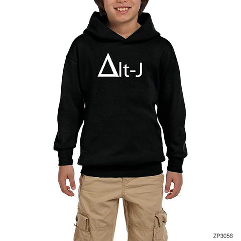 Alt-J Siyah Çocuk Kapşonlu Sweatshirt