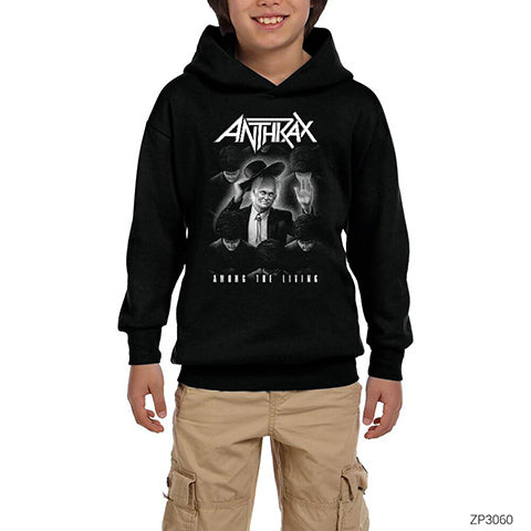 Anthrax Among The Living Siyah Çocuk Kapşonlu Sweatshirt