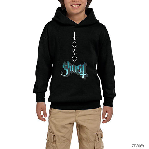 Ghost Rivals Siyah Çocuk Kapşonlu Sweatshirt