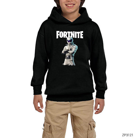 Fortnite Overtaker Siyah Çocuk Kapşonlu Sweatshirt