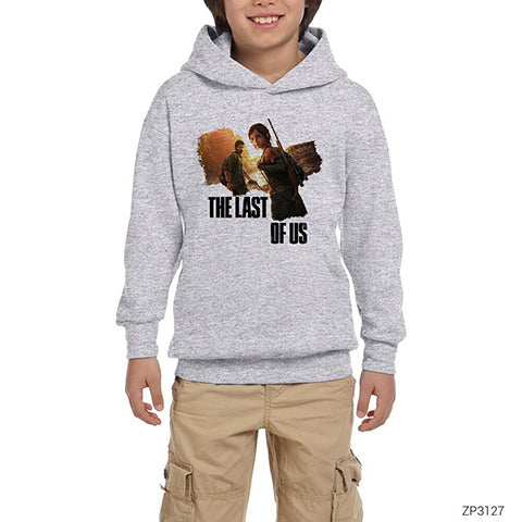 The Last of Us Escape Gri Çocuk Kapşonlu Sweatshirt