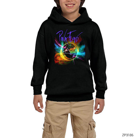 Pink Floyd Smoke Siyah Çocuk Kapşonlu Sweatshirt