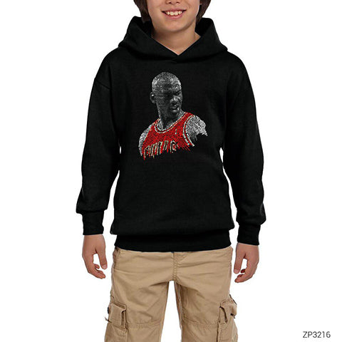 Air Jordan Text Siyah Çocuk Kapşonlu Sweatshirt