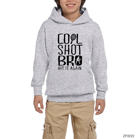 Tenis Cool Shot Bro Gri Çocuk Kapşonlu Sweatshirt