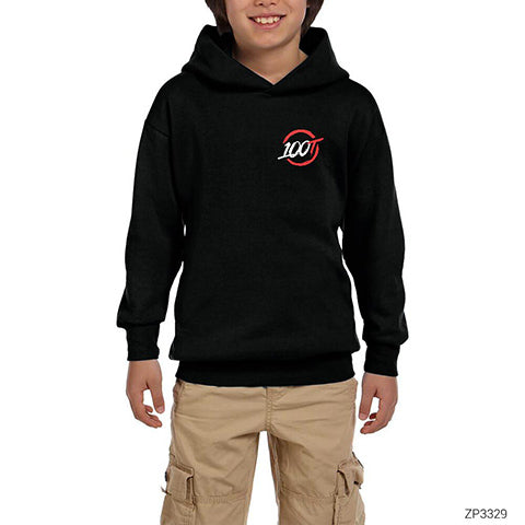 100 Thieves Siyah Çocuk Kapşonlu Sweatshirt