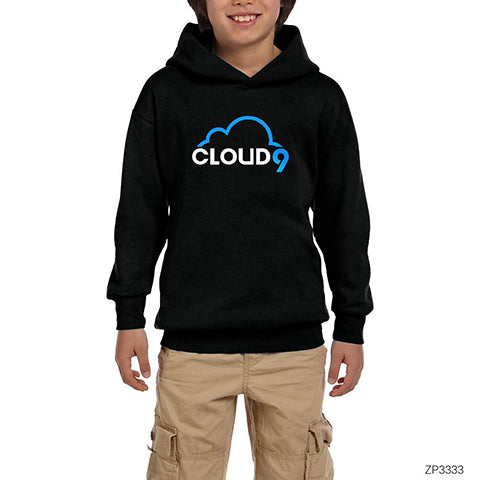 Cloud9 Cloud Siyah Çocuk Kapşonlu Sweatshirt