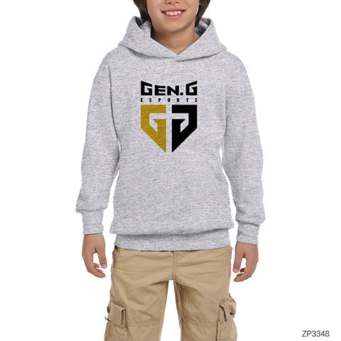 GEN.G Esports Gri Çocuk Kapşonlu Sweatshirt