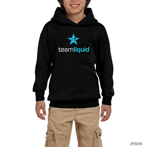 Team Liquid Star Siyah Çocuk Kapşonlu Sweatshirt