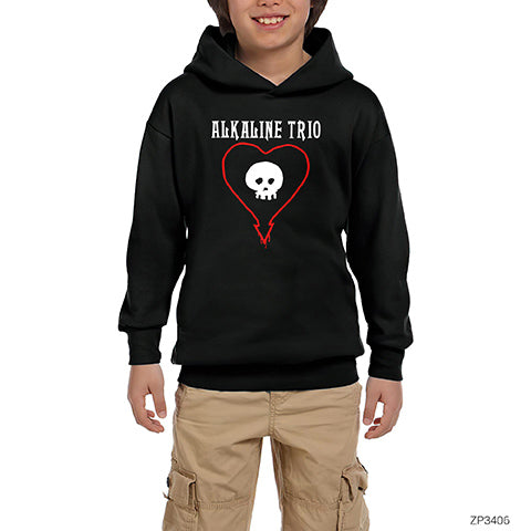 Alkaline Trio Hearth Siyah Çocuk Kapşonlu Sweatshirt