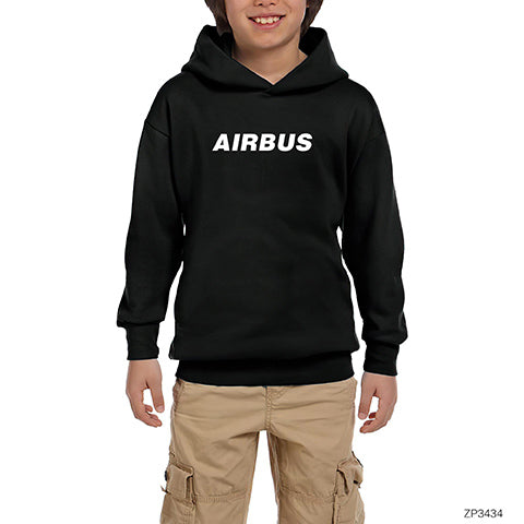 Airbus Siyah Çocuk Kapşonlu Sweatshirt