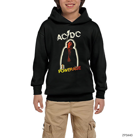 AC DC Powerage Siyah Çocuk Kapşonlu Sweatshirt