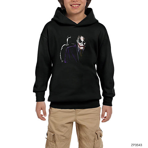 Batman vs Joker Siyah Çocuk Kapşonlu Sweatshirt