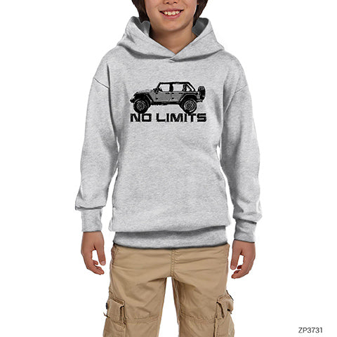 Jeep No Limits Gri Çocuk Kapşonlu Sweatshirt