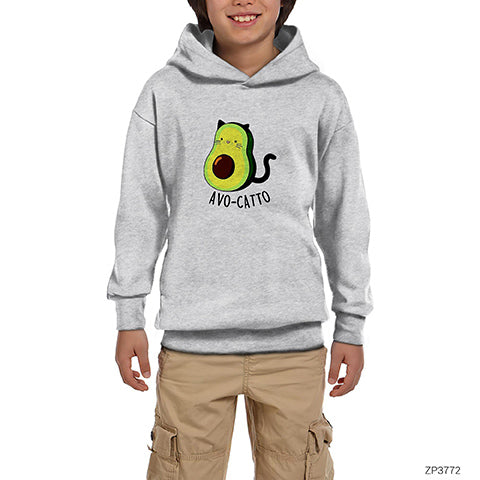 Avocatto Gri Çocuk Kapşonlu Sweatshirt