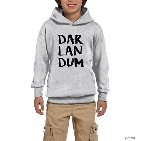 Darlandum Gri Çocuk Kapşonlu Sweatshirt