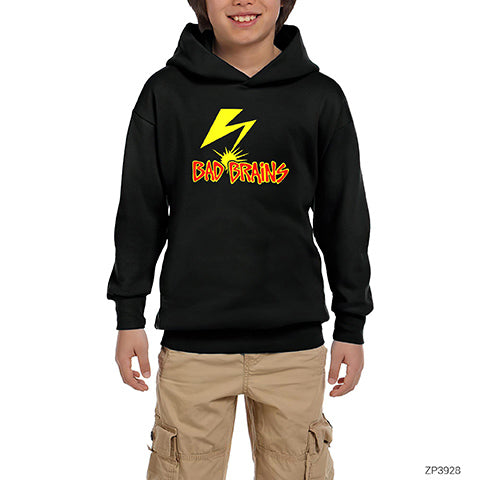 Bad Brains Lighting Siyah Çocuk Kapşonlu Sweatshirt