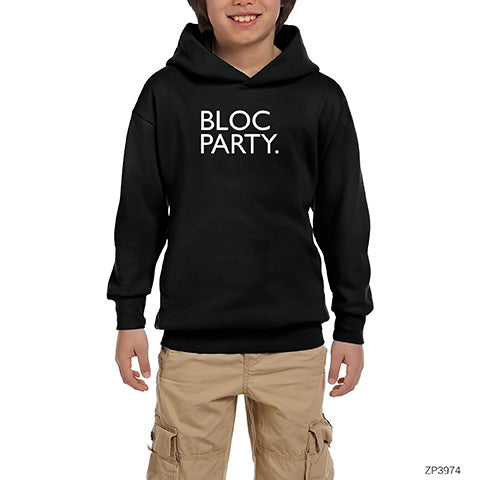 Bloc Party Siyah Çocuk Kapşonlu Sweatshirt