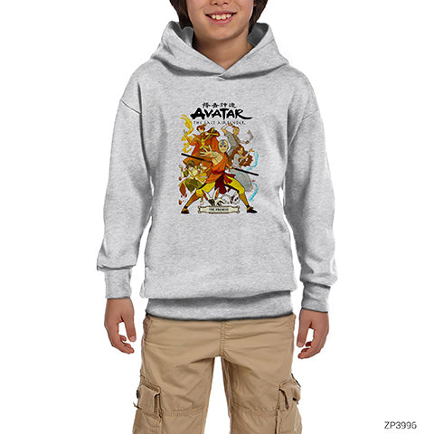 Avatar The Last Airbender The Promise Gri Çocuk Kapşonlu Sweatshirt