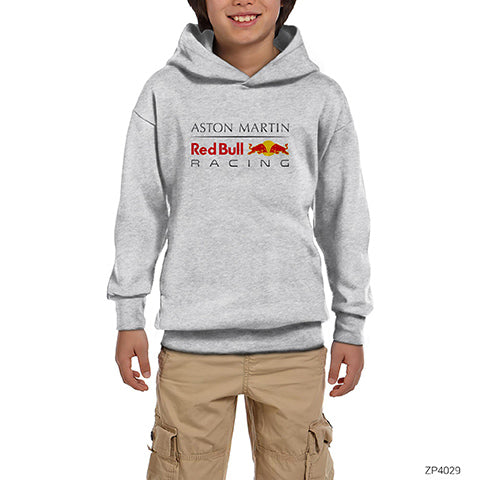 Aston Martin Redbull Racing Gri Çocuk Kapşonlu Sweatshirt