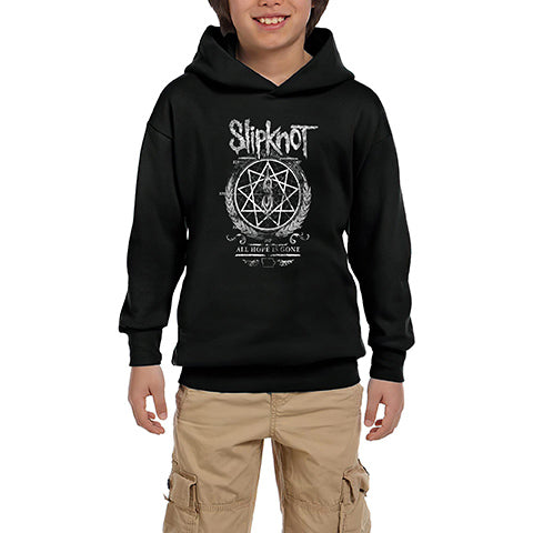 Slipknot Wreath  Siyah Çocuk Kapşonlu Sweatshirt