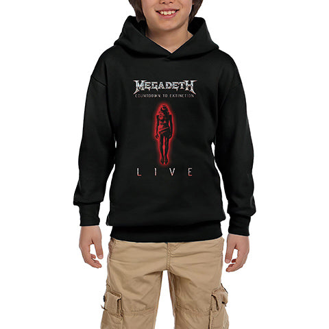 Megadeth Countdown to Extinction Live Siyah Çocuk Kapşonlu Sweatshirt