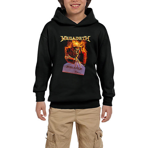 Megadeth For Sale Siyah Çocuk Kapşonlu Sweatshirt