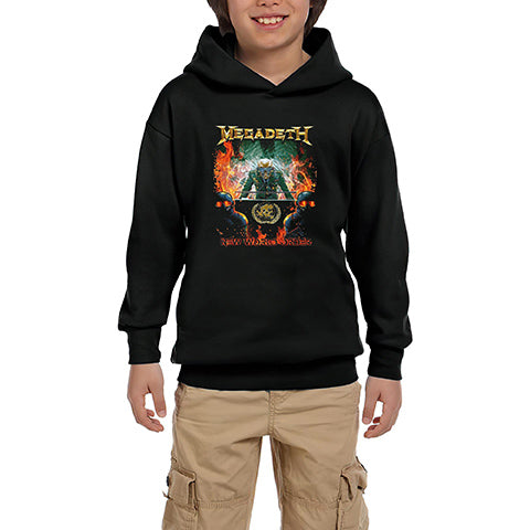 Megadeth New Order World Siyah Çocuk Kapşonlu Sweatshirt