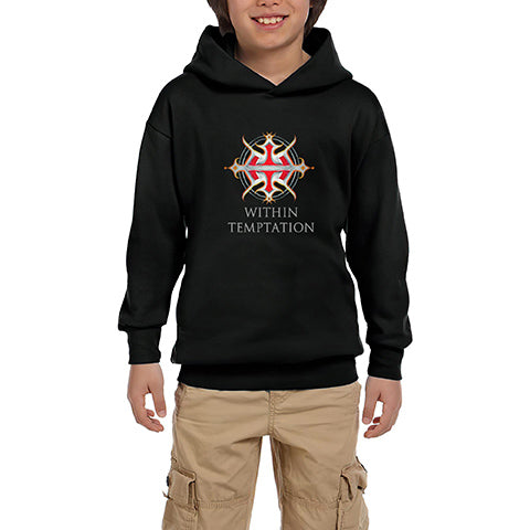 Within Temptation Logo Siyah Çocuk Kapşonlu Sweatshirt