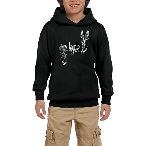 Lamb Of God Devil and Angel Siyah Çocuk Kapşonlu Sweatshirt