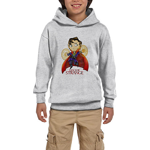 Dr. Strange Cartoon Gri Çocuk Kapşonlu Sweatshirt