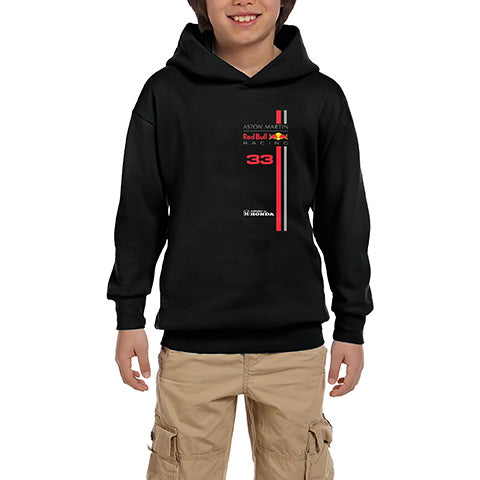 F1 Aston Martin Siyah Çocuk Kapşonlu Sweatshirt