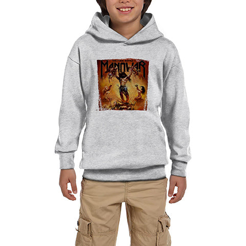 Manowar The Final Battle Gri Çocuk Kapşonlu Sweatshirt